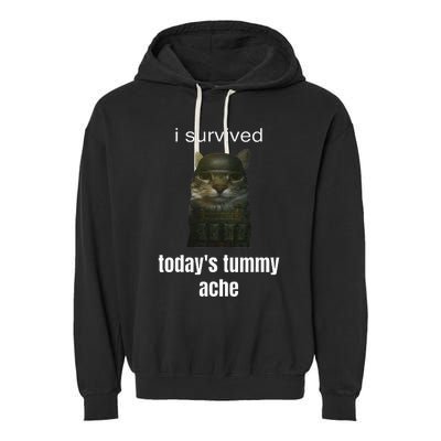 Funny I Survived TodayS Tummy Ache Garment-Dyed Fleece Hoodie