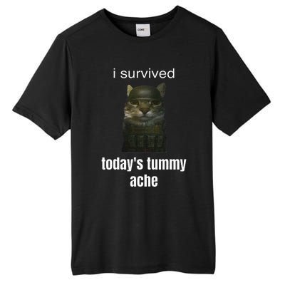 Funny I Survived TodayS Tummy Ache Tall Fusion ChromaSoft Performance T-Shirt