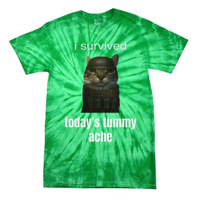 Funny I Survived TodayS Tummy Ache Tie-Dye T-Shirt