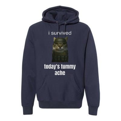 Funny I Survived TodayS Tummy Ache Premium Hoodie