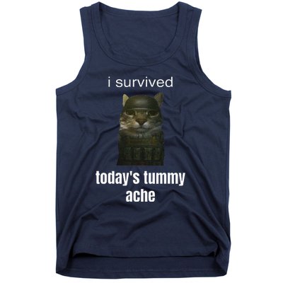 Funny I Survived TodayS Tummy Ache Tank Top