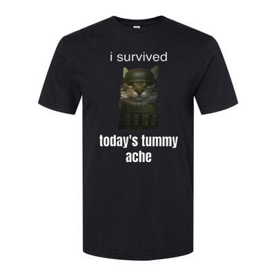 Funny I Survived TodayS Tummy Ache Softstyle CVC T-Shirt