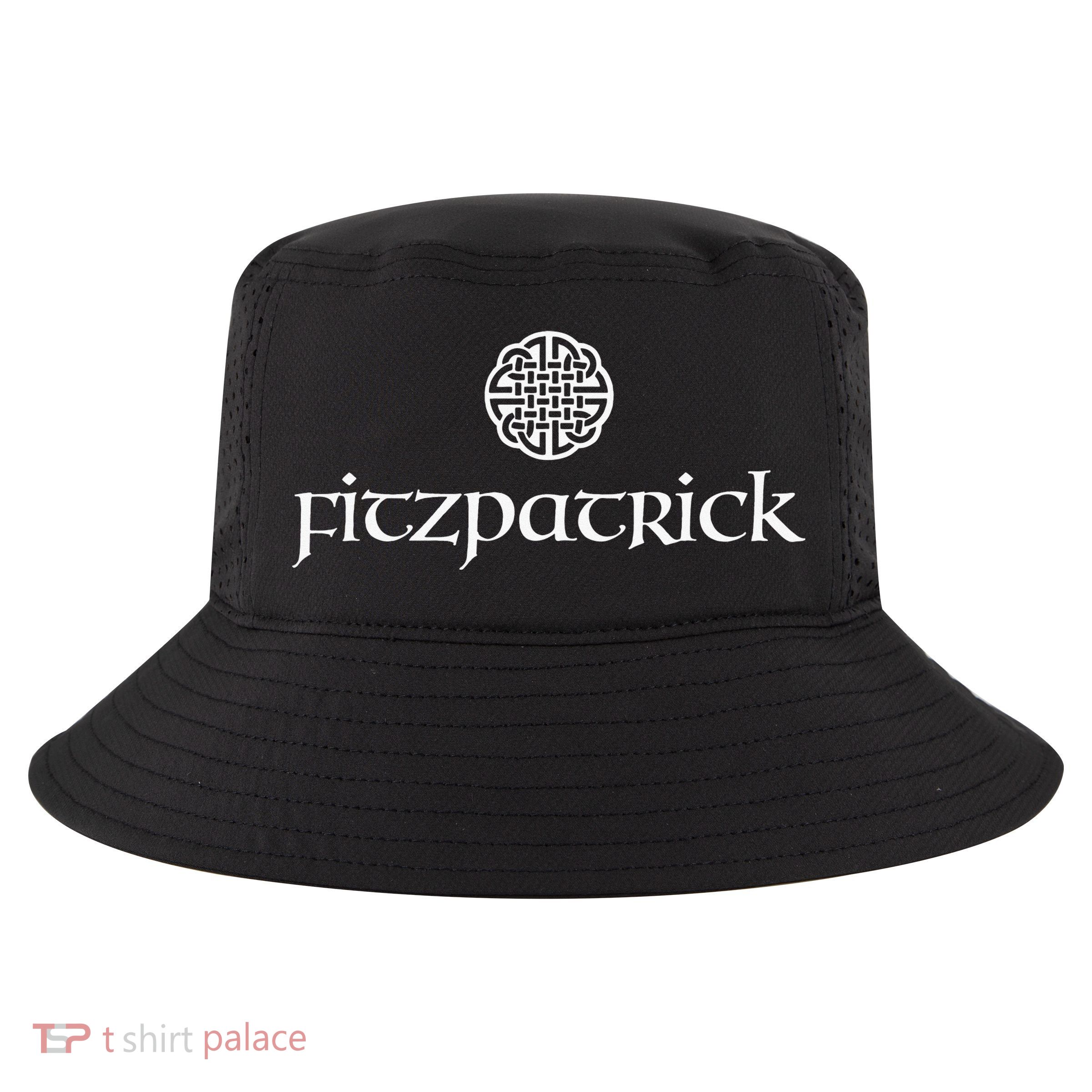 Fitzpatrick Irish Surname Dara Knot Strength Monogram Cool Comfort Performance Bucket Hat