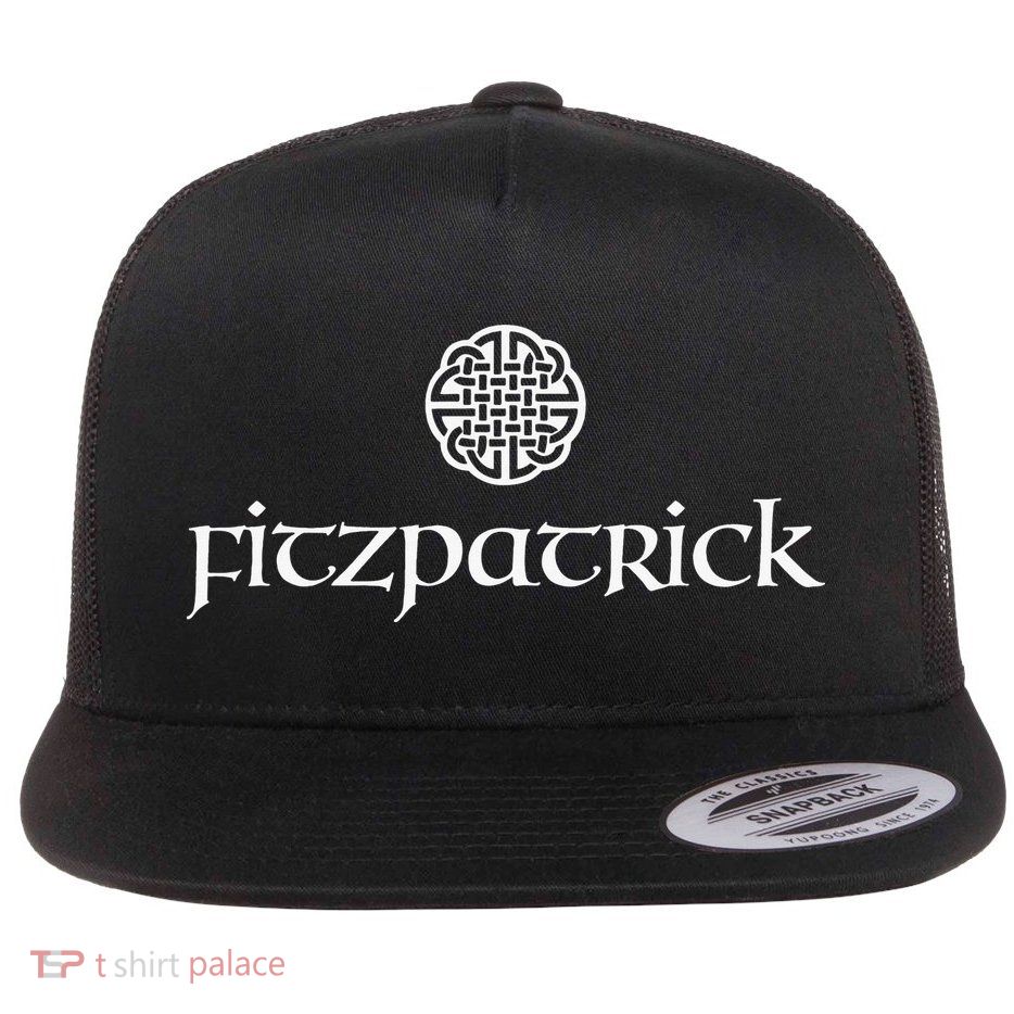 Fitzpatrick Irish Surname Dara Knot Strength Monogram Flatbill Hat