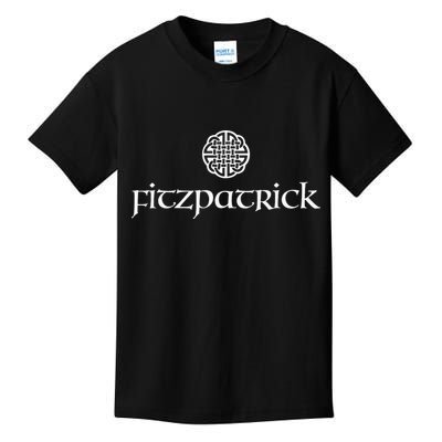 Fitzpatrick Irish Surname Dara Knot Strength Monogram Kids T-Shirt