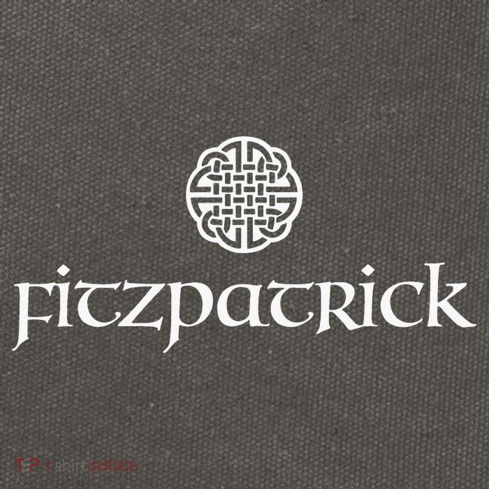 Fitzpatrick Irish Surname Dara Knot Strength Monogram Cotton Canvas Backpack