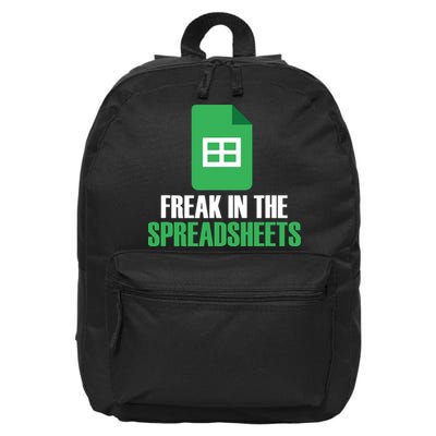 Freak In Spreadsheets Excel Accountant Accounting 16 in Basic Backpack