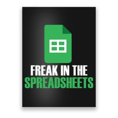 Freak In Spreadsheets Excel Accountant Accounting Poster