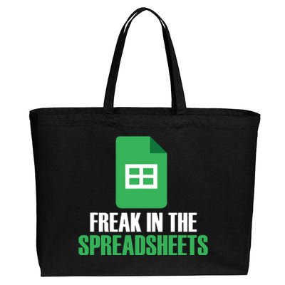 Freak In Spreadsheets Excel Accountant Accounting Cotton Canvas Jumbo Tote