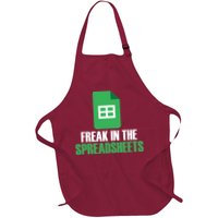 Freak In Spreadsheets Excel Accountant Accounting Full-Length Apron With Pockets