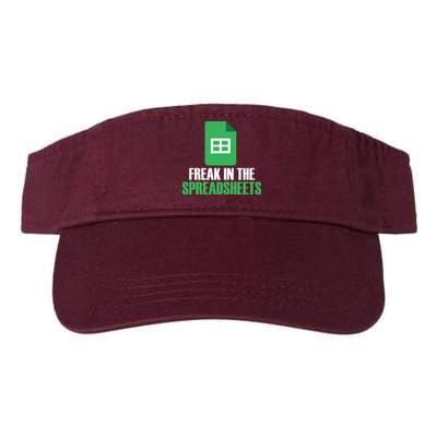 Freak In Spreadsheets Excel Accountant Accounting Valucap Bio-Washed Visor