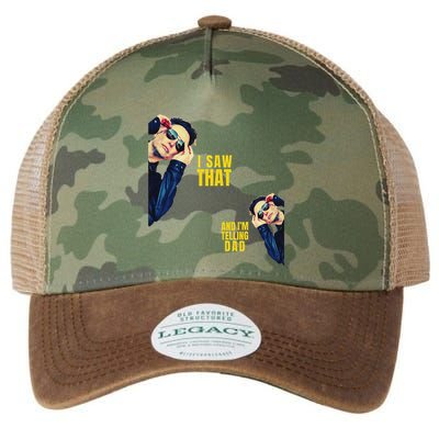 Funny! I Saw That And IM Telling Dad Jesus Meme Trump Elon Legacy Tie Dye Trucker Hat