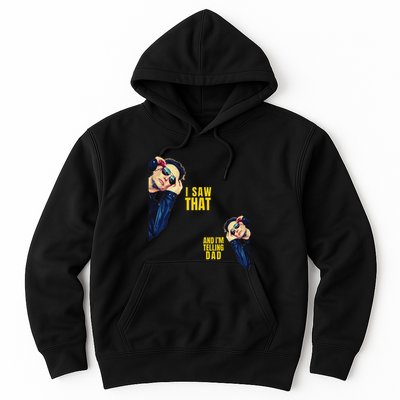 Funny! I Saw That And IM Telling Dad Jesus Meme Trump Elon Hoodie