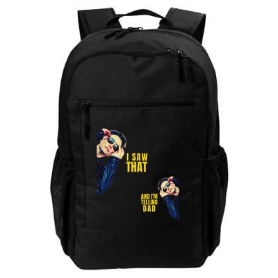 Funny! I Saw That And IM Telling Dad Jesus Meme Trump Elon Backpack