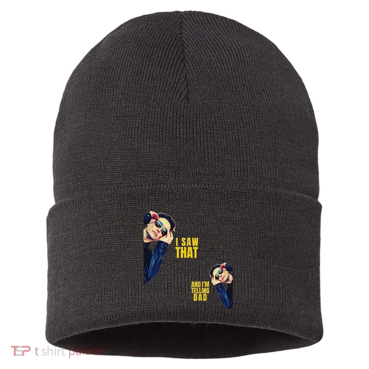 Funny! I Saw That And IM Telling Dad Jesus Meme Trump Elon Sustainable Knit Beanie