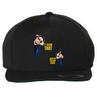 Funny! I Saw That And IM Telling Dad Jesus Meme Trump Elon Wool Snapback Cap