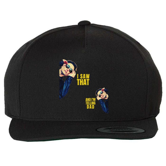 Funny! I Saw That And IM Telling Dad Jesus Meme Trump Elon Wool Snapback Cap