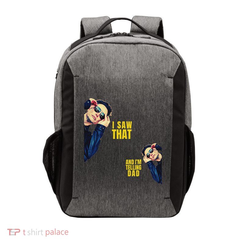 Funny! I Saw That And IM Telling Dad Jesus Meme Trump Elon Vector Backpack
