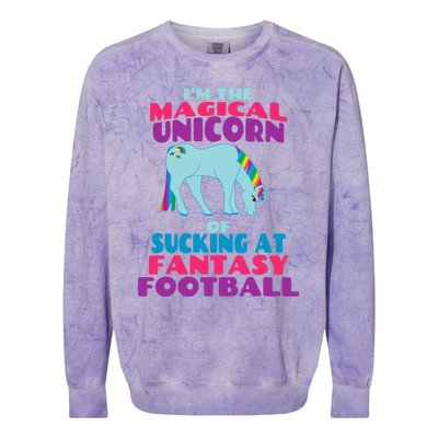 Funny I Suck at Fantasy Football Draft Party for Colorblast Crewneck Sweatshirt