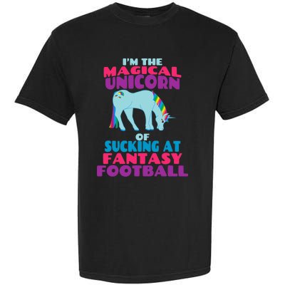 Funny I Suck at Fantasy Football Draft Party for Garment-Dyed Heavyweight T-Shirt