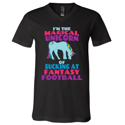 Funny I Suck at Fantasy Football Draft Party for V-Neck T-Shirt