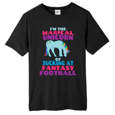 Funny I Suck at Fantasy Football Draft Party for Tall Fusion ChromaSoft Performance T-Shirt