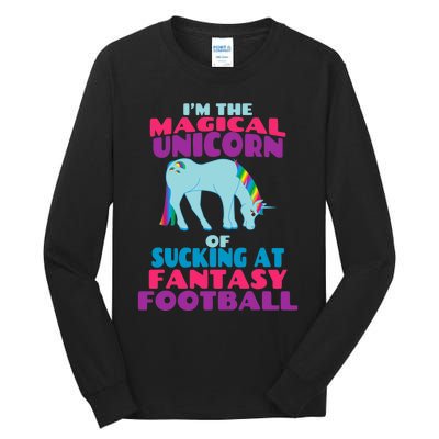 Funny I Suck at Fantasy Football Draft Party for Tall Long Sleeve T-Shirt