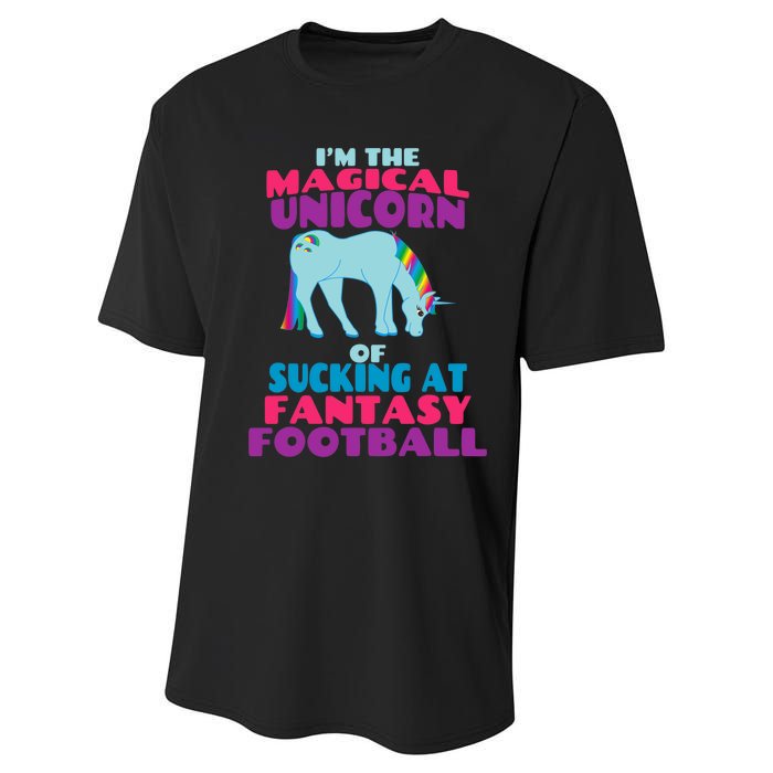 Funny I Suck at Fantasy Football Draft Party for Performance Sprint T-Shirt