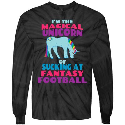 Funny I Suck at Fantasy Football Draft Party for Tie-Dye Long Sleeve Shirt