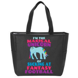 Funny I Suck at Fantasy Football Draft Party for Zip Tote Bag