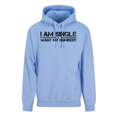 Funny IM Single Want My Number Vintage Single Life Unisex Surf Hoodie