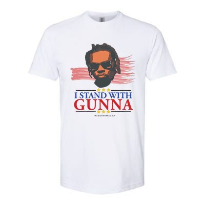 Funny I Stand With G.Unna He Didn’T Tell On Me Gift Softstyle® CVC T-Shirt