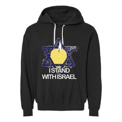 Funny I Stand With Israel Jewish Sweater Israeli Gift Garment-Dyed Fleece Hoodie