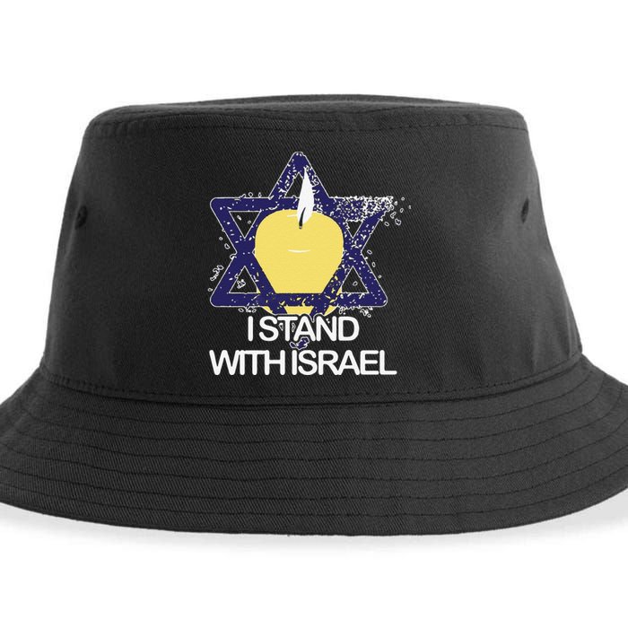 Funny I Stand With Israel Jewish Sweater Israeli Gift Sustainable Bucket Hat