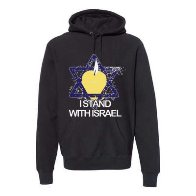 Funny I Stand With Israel Jewish Sweater Israeli Gift Premium Hoodie