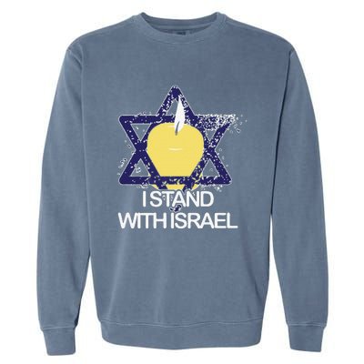 Funny I Stand With Israel Jewish Sweater Israeli Gift Garment-Dyed Sweatshirt