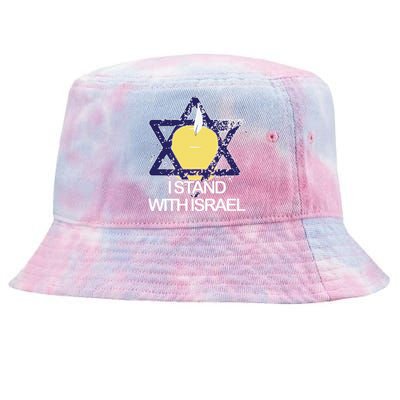 Funny I Stand With Israel Jewish Sweater Israeli Gift Tie-Dyed Bucket Hat