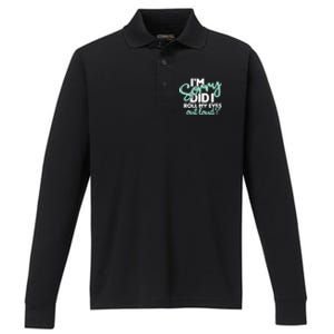 Funny I’m Sorry Did I Roll My Eyes Out Loud Performance Long Sleeve Polo