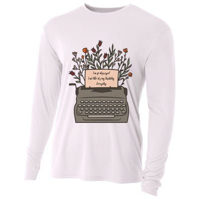 Floral Im So Depressed I Act Like Its My Birthday Cooling Performance Long Sleeve Crew