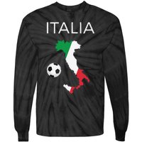 Funny Italy Soccer Forza Azzurri Italian Italia Tie-Dye Long Sleeve Shirt