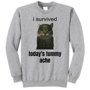 Funny I Survived TodayS Tummy Ache Tall Sweatshirt