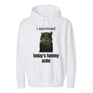 Funny I Survived TodayS Tummy Ache Garment-Dyed Fleece Hoodie