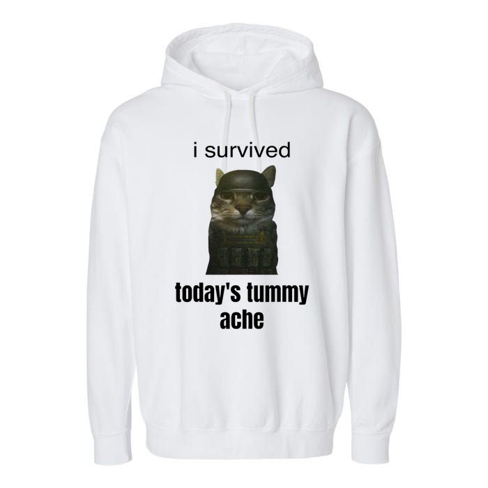 Funny I Survived TodayS Tummy Ache Garment-Dyed Fleece Hoodie