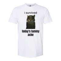 Funny I Survived TodayS Tummy Ache Softstyle CVC T-Shirt