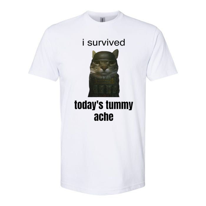 Funny I Survived TodayS Tummy Ache Softstyle CVC T-Shirt