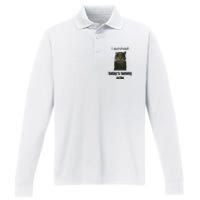 Funny I Survived TodayS Tummy Ache Performance Long Sleeve Polo