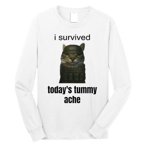 Funny I Survived TodayS Tummy Ache Long Sleeve Shirt