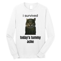 Funny I Survived TodayS Tummy Ache Long Sleeve Shirt