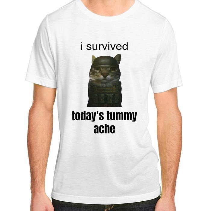 Funny I Survived TodayS Tummy Ache Adult ChromaSoft Performance T-Shirt