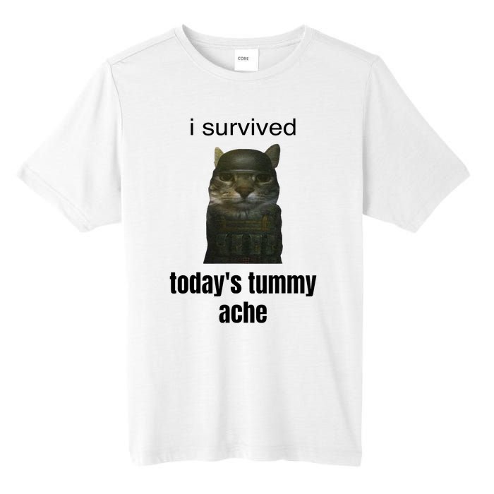 Funny I Survived TodayS Tummy Ache Tall Fusion ChromaSoft Performance T-Shirt